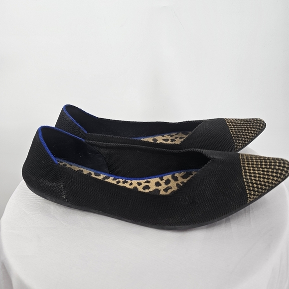 Rothy's Pointed Toe Flats | Black & Gold | Size 11 - Picture 6 of 10